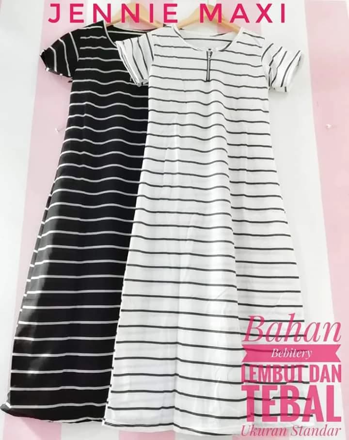 Jennie Maxi — Bahan bobitery, lembut dan tebal. Ukuran standar.